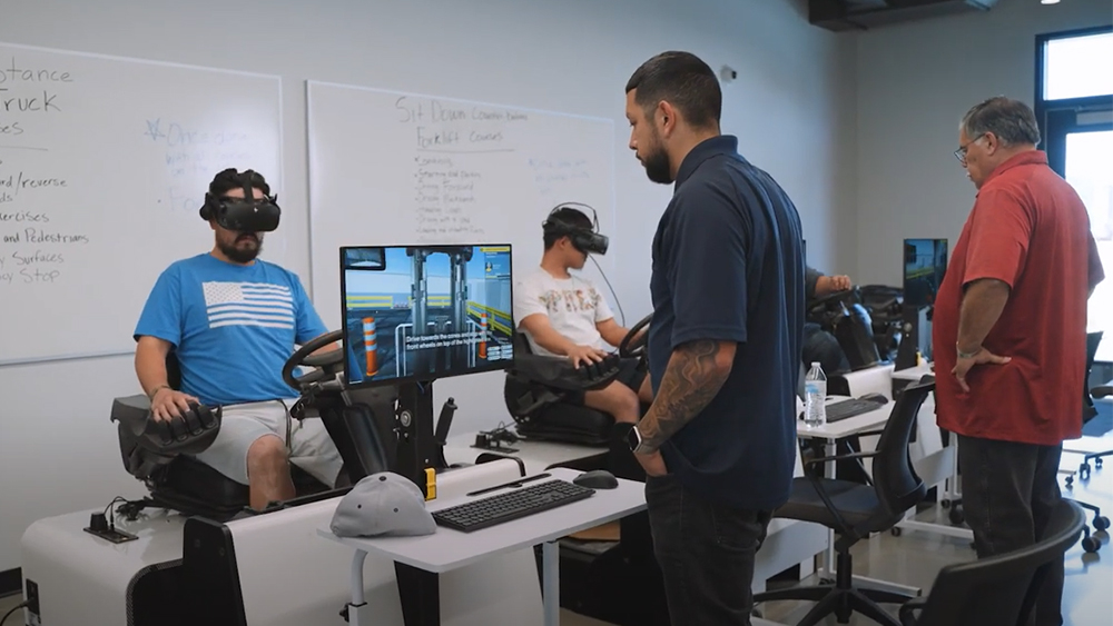 Forklift simulation training