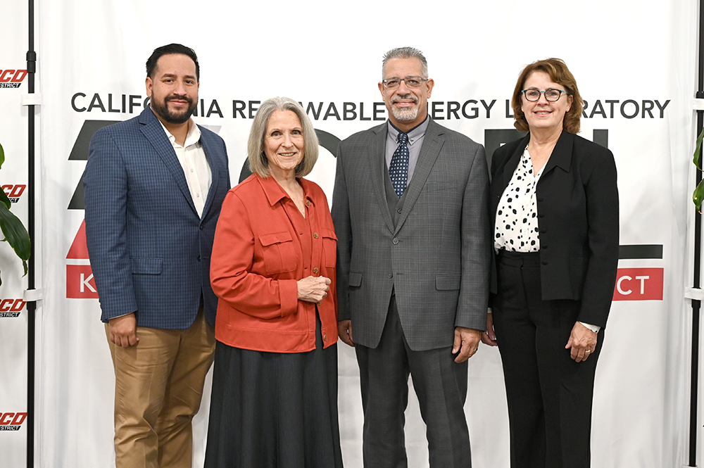 Chancellor Bloomberg with Ellen Morris and trustees